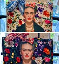 Арт модел лятна плажна чанта с изображение на Фрида,... - 1