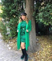 Дълго манто в зелен цвят - 2