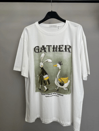 Тениска “Gather” с дизайнерски артистичен принт - 2