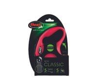 Flexi New Classic S лента 5 м/15 кг - червен - 2