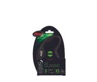Flexi New Classic XS лента 3 м/12 кг - черен - 2