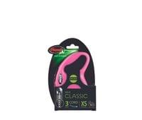 Flexi New Classic XS въже 3 м/8 кг - розов - 2