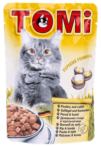 Tomi пауч за котка 100г пиле и заек/стек 20бр. 60% месно... - 1