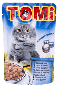 Tomi пауч за котка 100г сьомга и пъстърва/стек 20бр. 60%... - 1