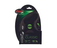 Flexi New Classic M въже 5 м/20 кг - черен - 2