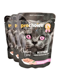 Пауч за котка Kitten Prochoice пилешко с дроб 24х85гр. - 1