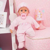 BAYER Кукла Baby Моите Първи Думи 38см. Рокля с Джобче - 2