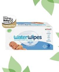 9 пакета БИО-разградими Бебешки кърпички Water Wipes x...