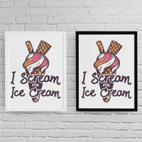 Постер с рамка "Scream Ice Cream" - small - 2