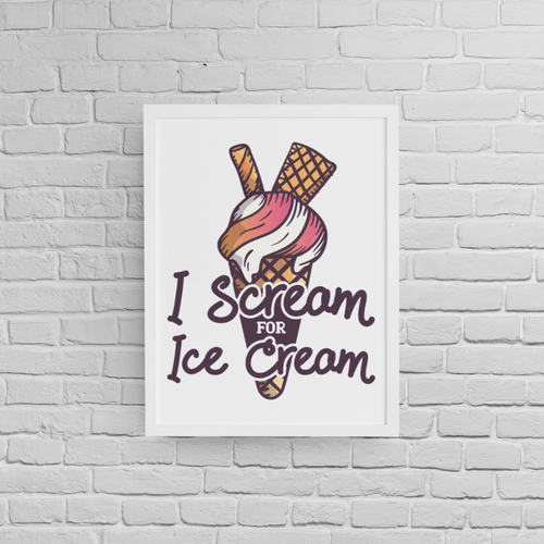 Постер с рамка &amp;quot;Scream Ice Cream&amp;quot; - 1