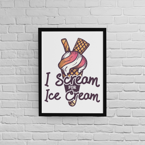 Постер с рамка "Scream Ice Cream" - 2