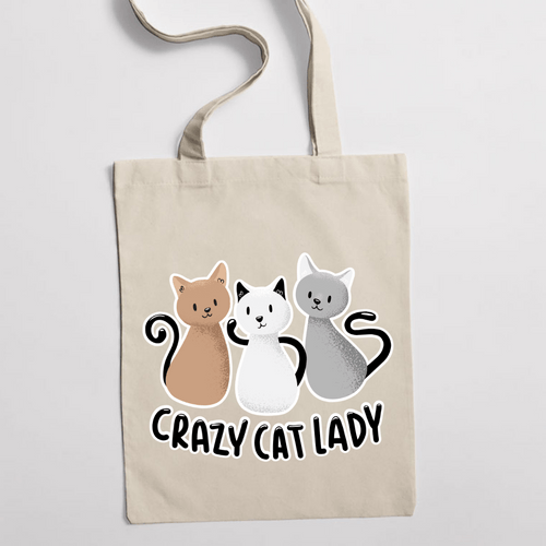 Eко чанта "Crazy Cat Lady" - 2