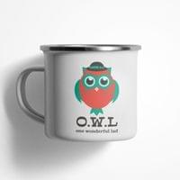 Емайлирано канче "O.W.L." - small - 0
