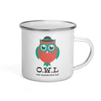 Емайлирано канче "O.W.L." - small - 3