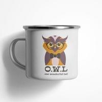 Емайлирано канче "O.W.L." - small - 0