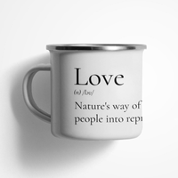 Емайлирано канче "Love" - small - 0