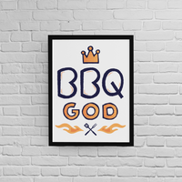 Постер с рамка "BBQ God" - small - 0