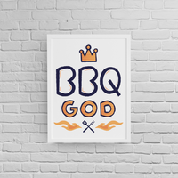 Постер с рамка "BBQ God" - small - 1