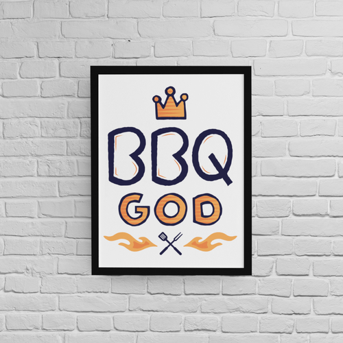 Постер с рамка &amp;quot;BBQ God&amp;quot; - 1