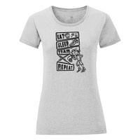 Тениска "Eat. Sleep. Train" (дамска) - small - 2