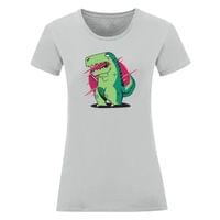 Дамска тениска "T-Rex и смартфон" - small - 1