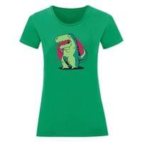Дамска тениска "T-Rex и смартфон" - small - 2
