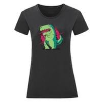 Дамска тениска "T-Rex и смартфон" - small - 14