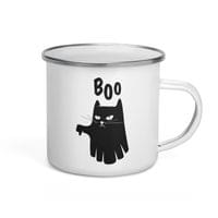 Емайлирано канче "Коте духче" - small - 6