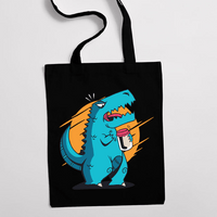 Eко чанта "T-Rex отваря буркан" - small - 1