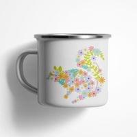 Емайлирано канче "Squirrel Flower" - small - 0