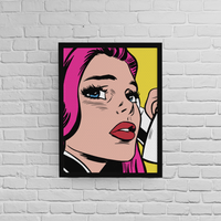 Постер с рамка "Pop Art Girl" - small - 0