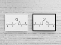Постер с рамка "Heartbeat: Кафе" - small - 2