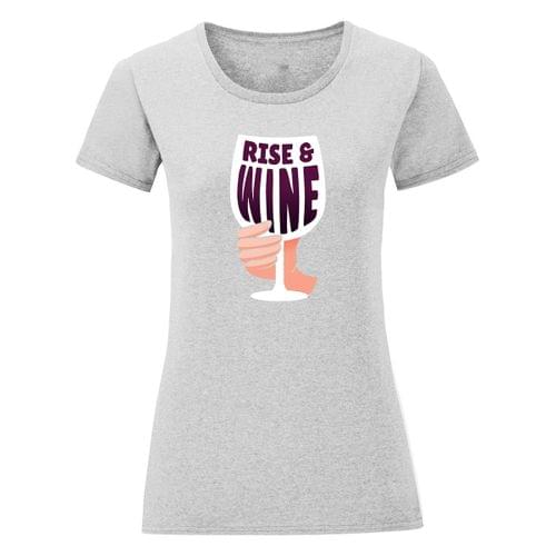 Дамска тениска "Rise and Wine" - 2