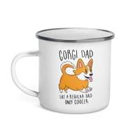 Емайлирано канче "Corgi Dad" - small - 1