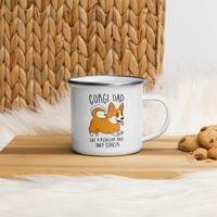 Емайлирано канче "Corgi Dad" - small - 4