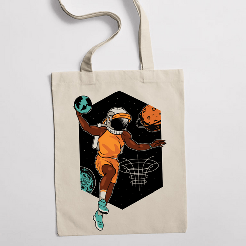 Eко чанта &amp;quot;Космически баскетбол&amp;quot; - 1