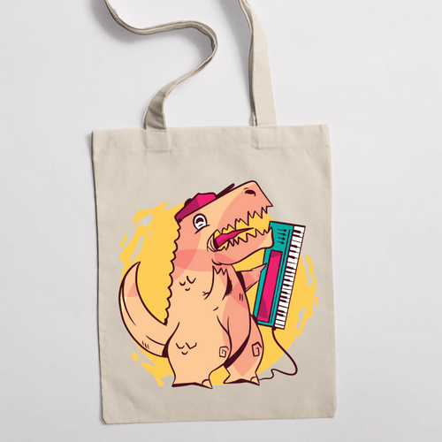 Eко чанта "Retro T-Rex" - 2