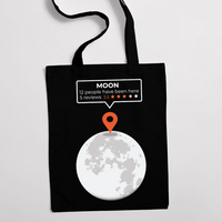Еко чанта "Location The Moon" - small - 0