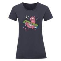 Дамска тениска "Музикална котка" - small - 9