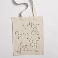 Eко чанта "Psychedelic Molecules" - small - 2