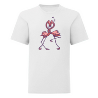 Тениска "Влюбени фламинго" (детска) - small - 3