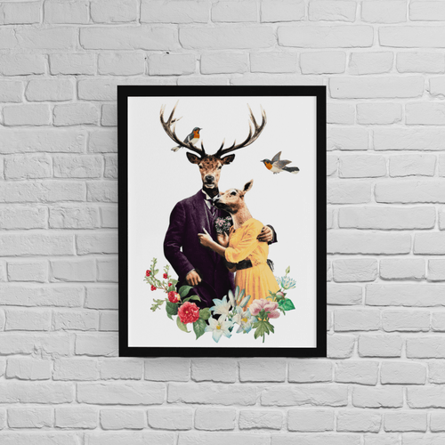 Постер &amp;quot;Fancy Deer Family&amp;quot;