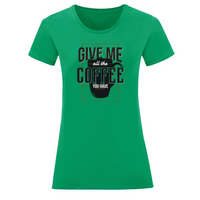 Тениска "Give Me Coffee" (дамска) - small - 7