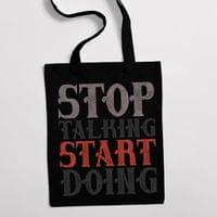 Еко чанта "Stop Talking" - small - 1