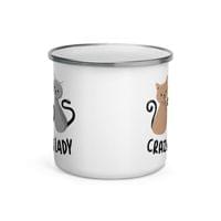 Емайлирано канче "Crazy Cat Lady" - small - 2