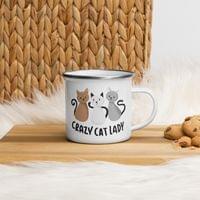 Емайлирано канче "Crazy Cat Lady" - small - 4