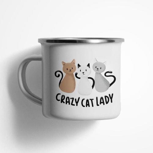 Емайлирано канче &amp;quot;Crazy Cat Lady&amp;quot; - 1