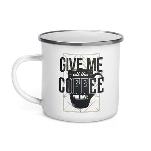 Емайлирано канче "Give Me Coffee" - 2
