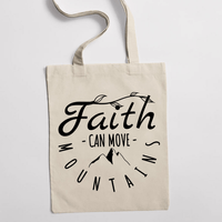 Eко чанта "Faith Can Move Mountains" - small - 0
