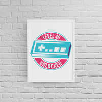 Постер с рамка "Level 40 Unlocked" - small - 1